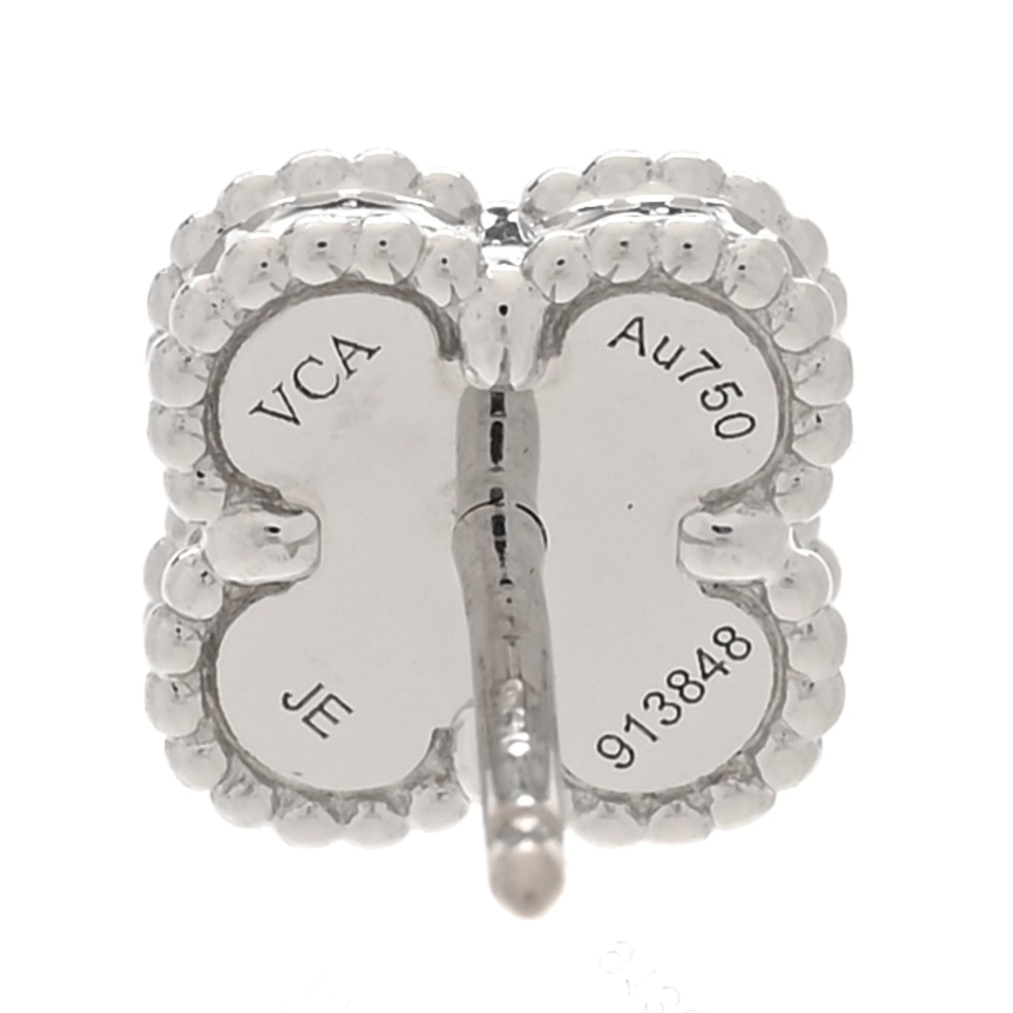 18K White Gold Mother of Pearl Sweet Alhambra Earrings