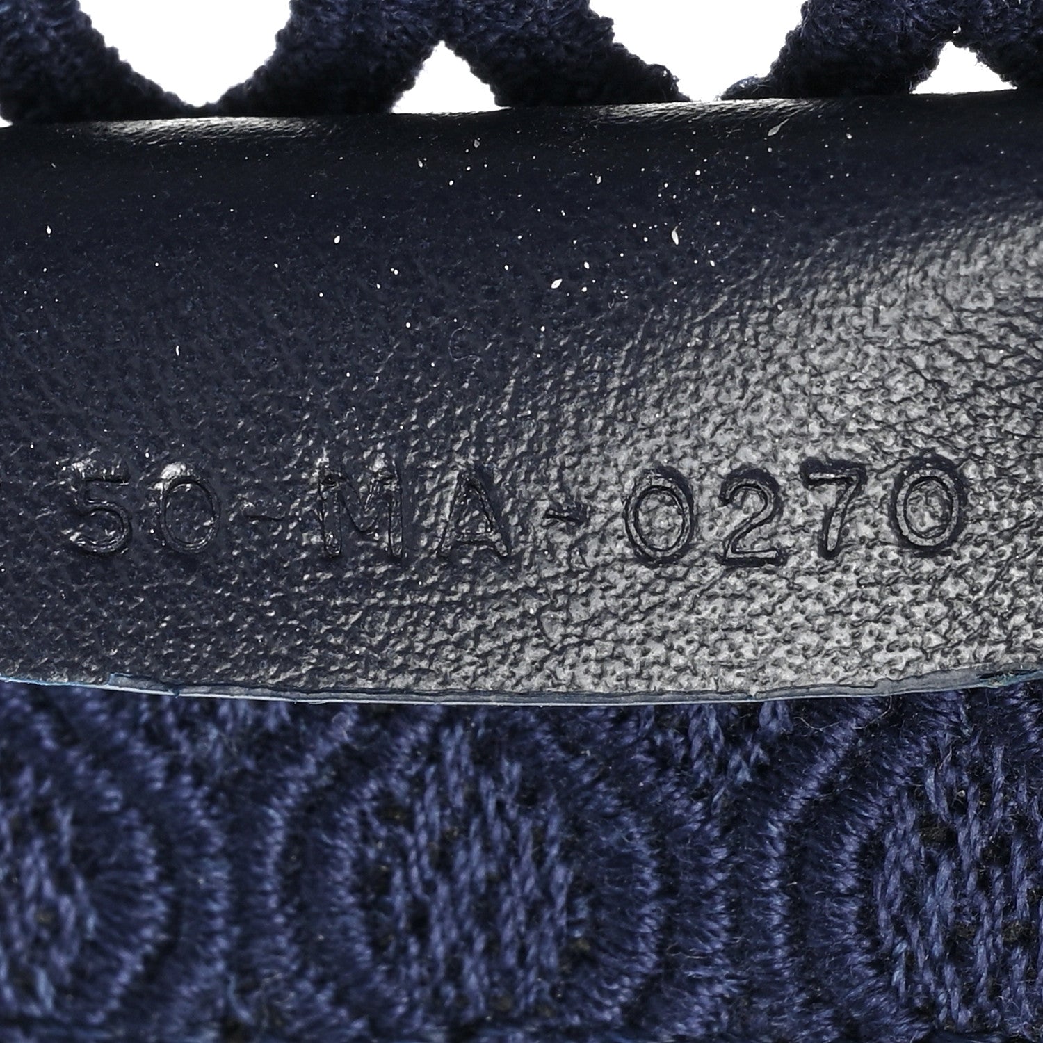 Christian Dior Mesh Embroidered Book Tote Navy Blue 7 of 12