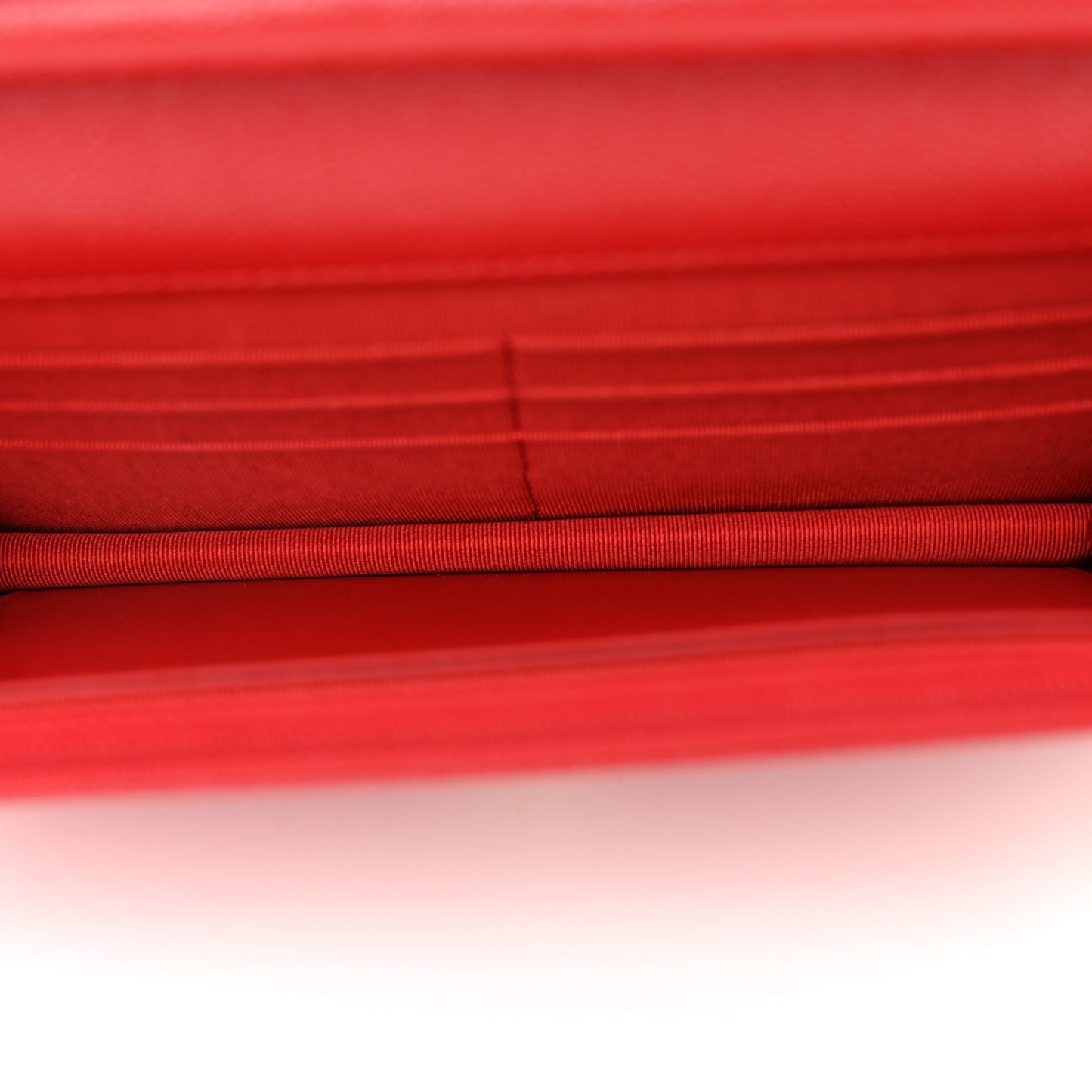 Caviar Quilted Wallet on Chain WOC Red