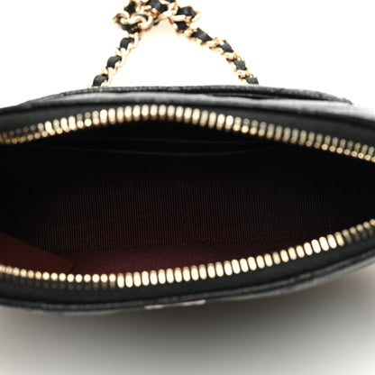 Chanel Caviar Quilted Classic Clutch With Chain Black 5 of 11