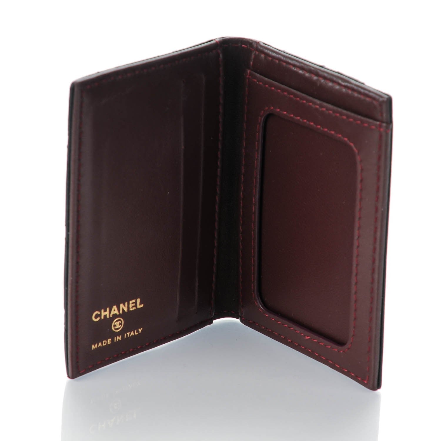 Chanel Lambskin Quilted Card Holder Wallet Black 5 of 7