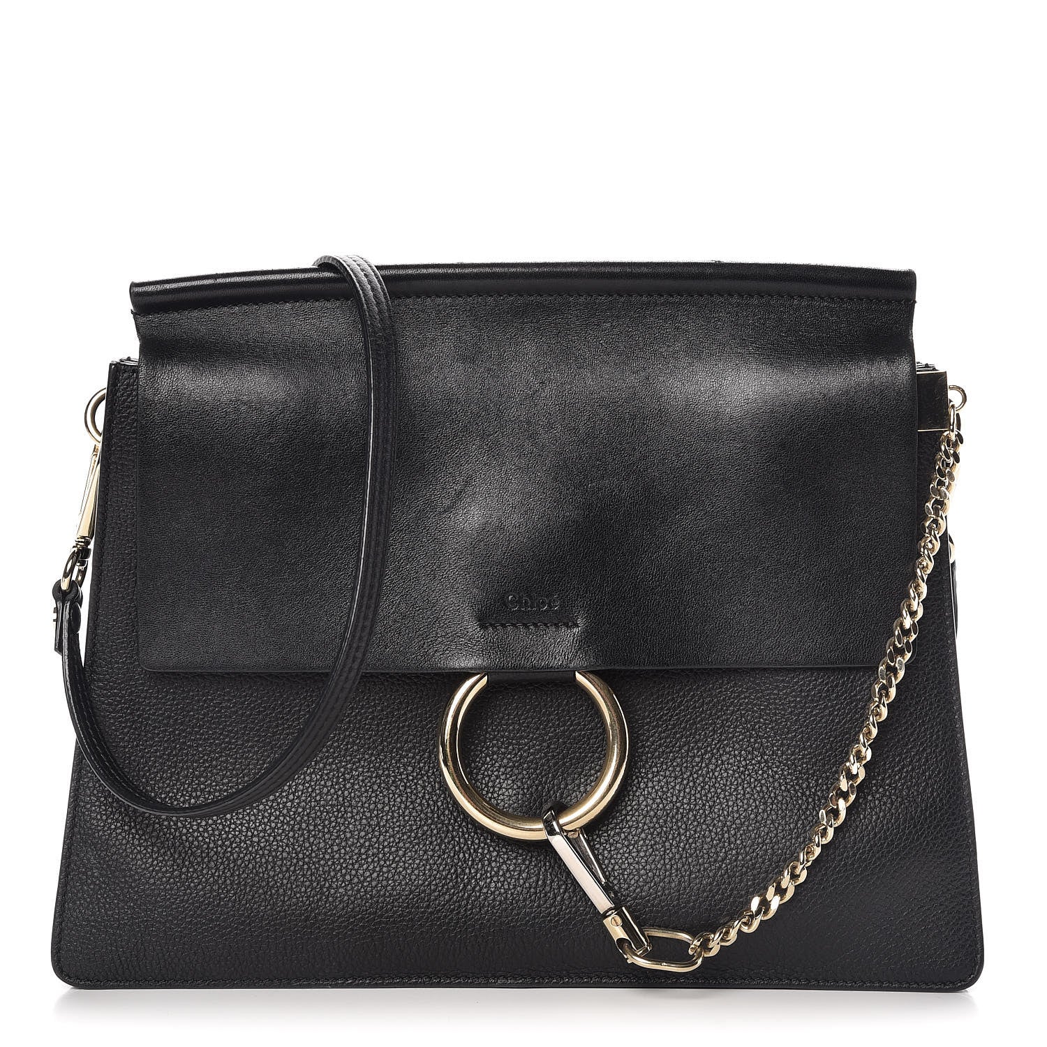 Chloe Calfskin Medium Faye Shoulder Bag Black 1 of 13