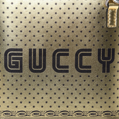 Gucci X SEGA Calfskin GUCCY Stars Mini Dome Shoulder Bag Gold 11 of 12