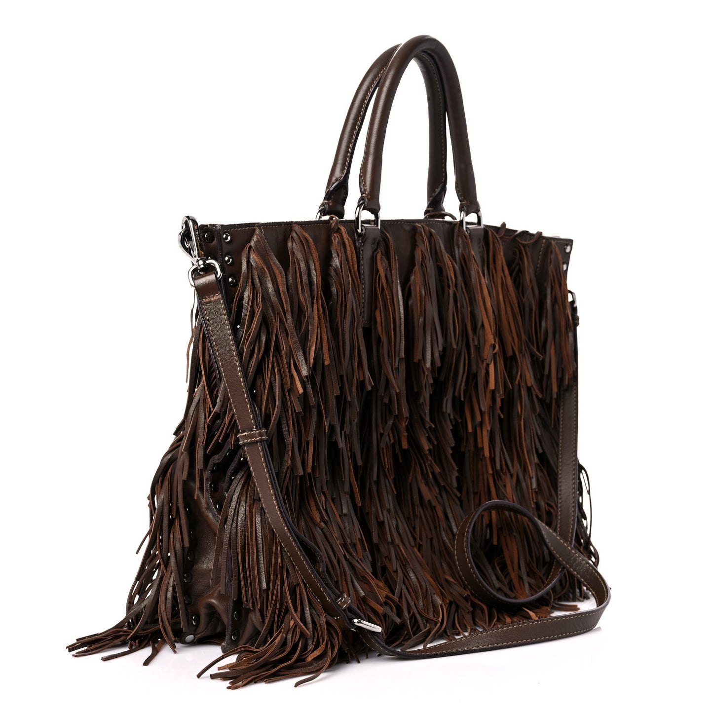 Nappa Fringe Shopping Tote Noce