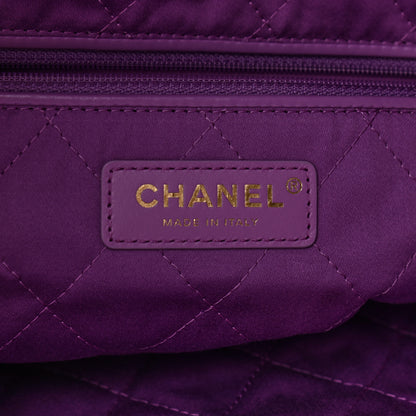 Chanel Shiny Calfskin Quilted Small Chanel 22 Purple 7 of 11