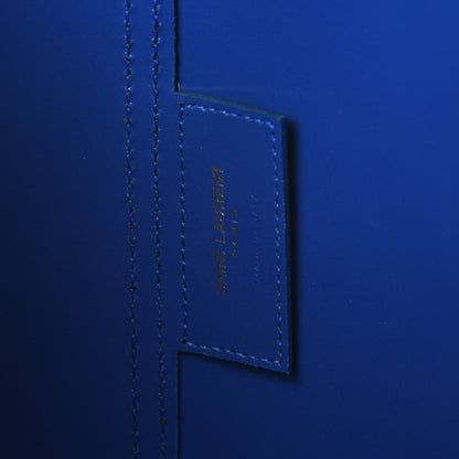 Saint Laurent Calfskin Classic Monogram Double Face Tote Black Blue Majorelle 9 of 9