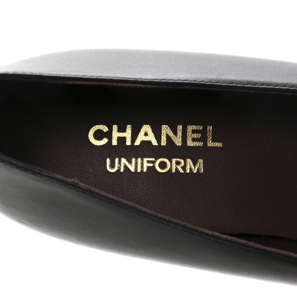 Chanel Lambskin Cap Toe Ballerina Flats 38.5 Black 8 of 10