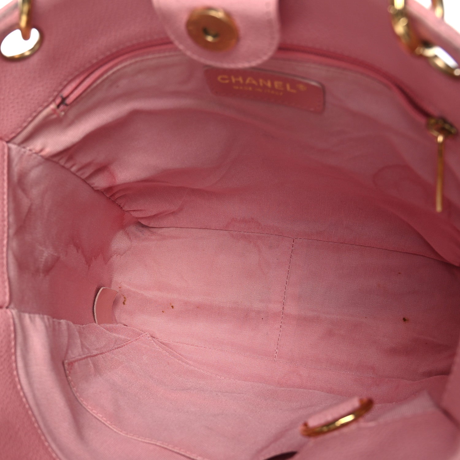 Chanel Caviar Quilted Petit Shopping Tote PST Pink 5 of 13