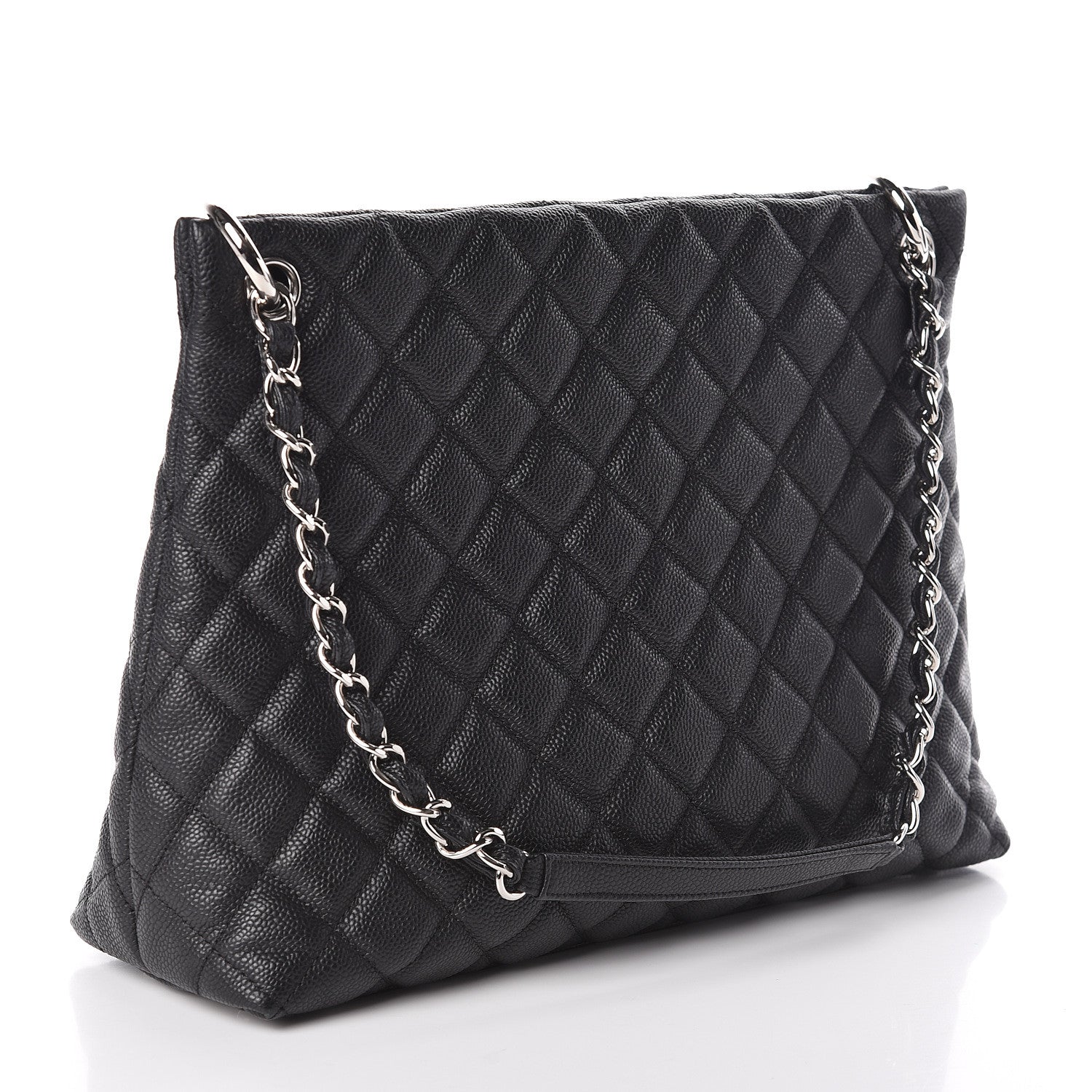 Chanel Caviar Quilted Large CC Shopping Tote Black 3 of 12