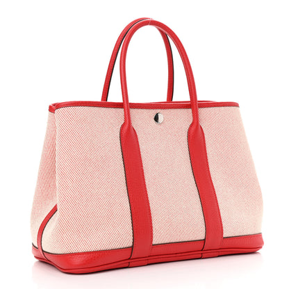 Hermes Twill H Negonda Garden Party 30 TPM Tote Rouge Casaque 3 of 10