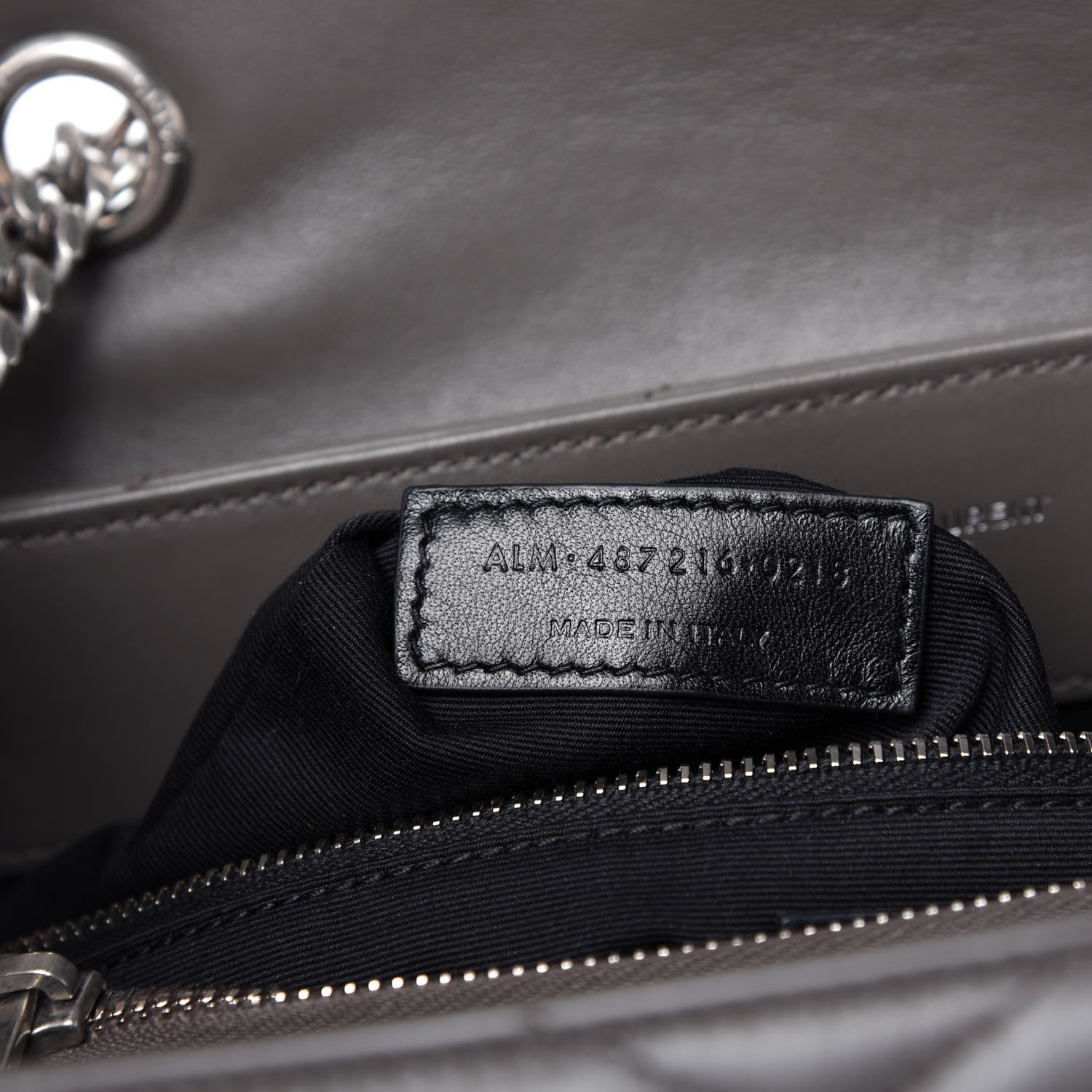 Saint Laurent Calfskin Y Quilted Monogram Medium Loulou Chain Satchel Earth 9 of 10