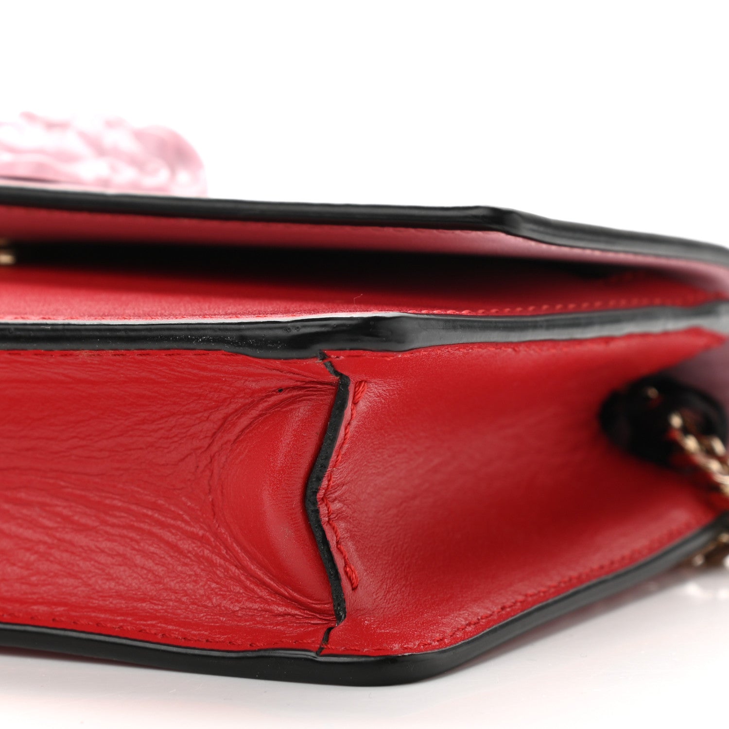 Versace Calfskin Medusa Wallet on Chain Crossbody Pink Red 9 of 15