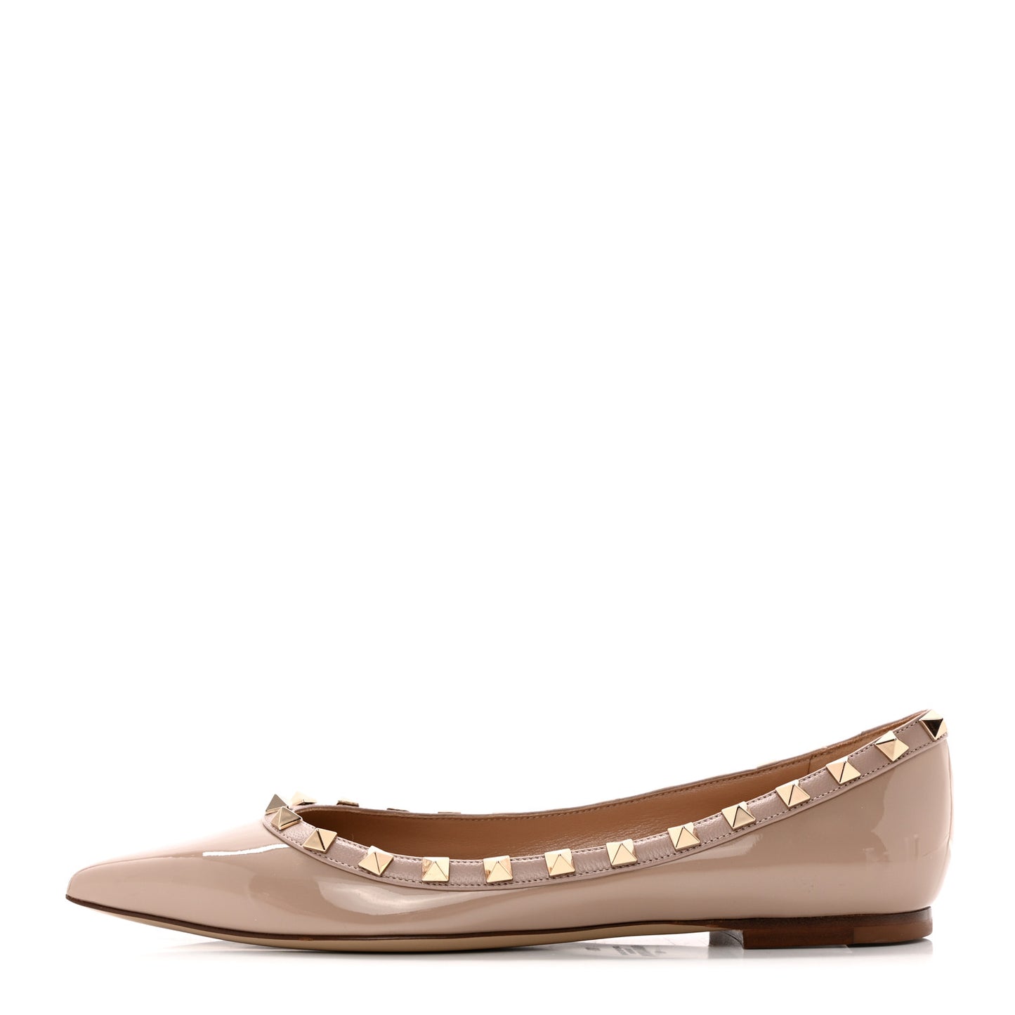Patent Rockstud Ballerina Flats 38 Poudre