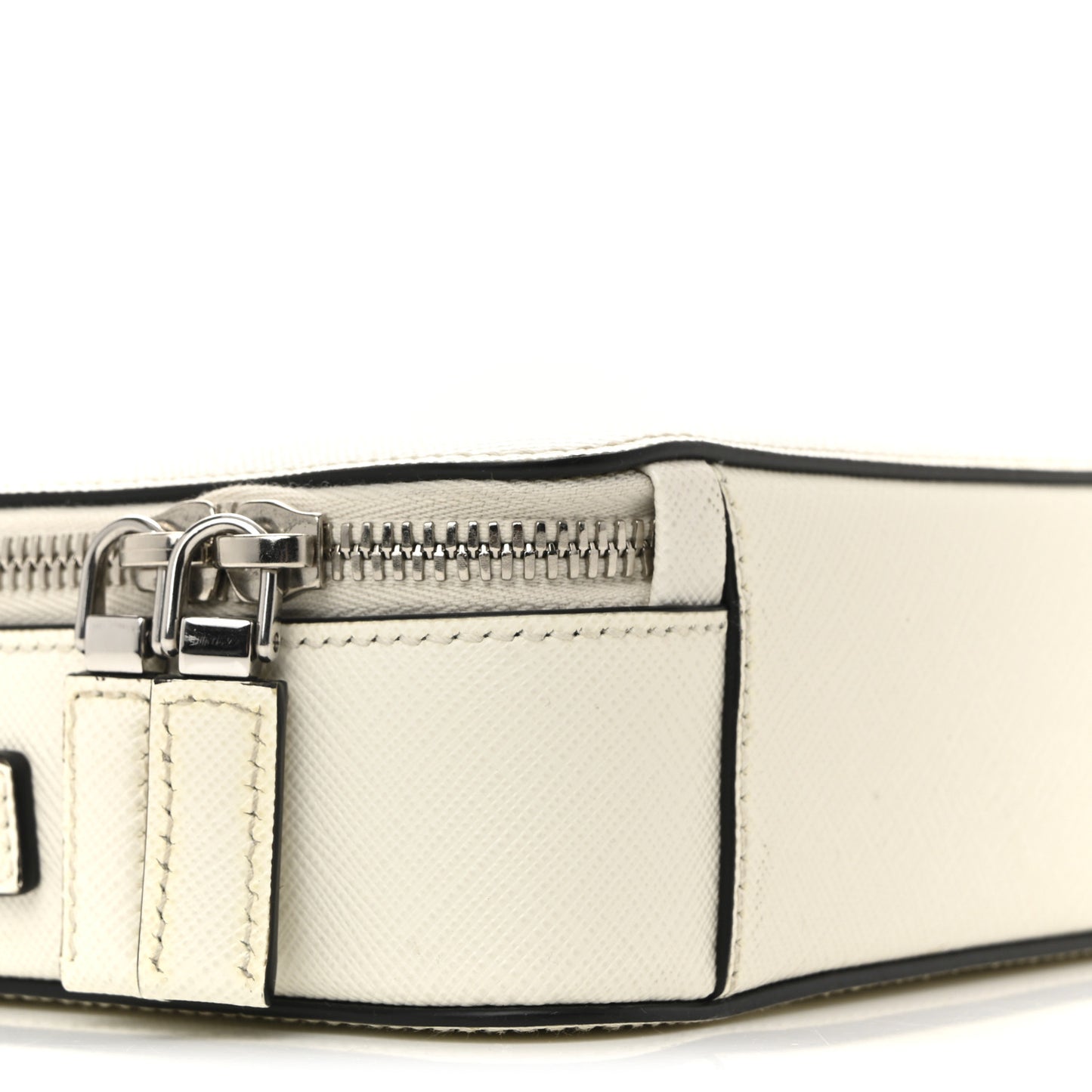 Saffiano Travel Small Brique Crossbody Bag White