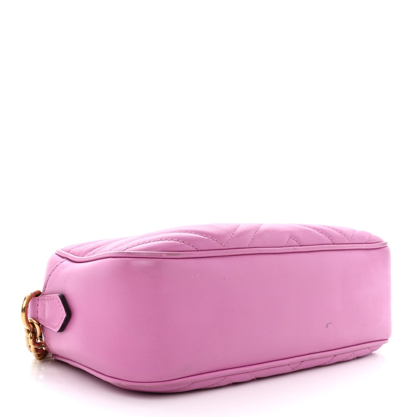 Calfskin Matelasse Small GG Marmont Chain Shoulder Bag Candy Mousse