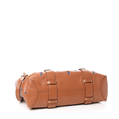 Chloe Smooth Calfskin Little Horses Embroidered Tao Zipped Tote Caramel 4 of 10