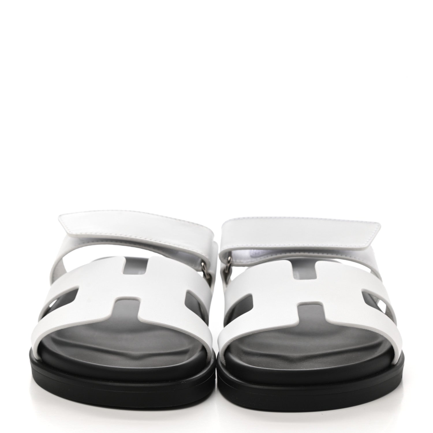 Hermes Calfskin Womens Chypre Sandals 35.5 White 2 of 9
