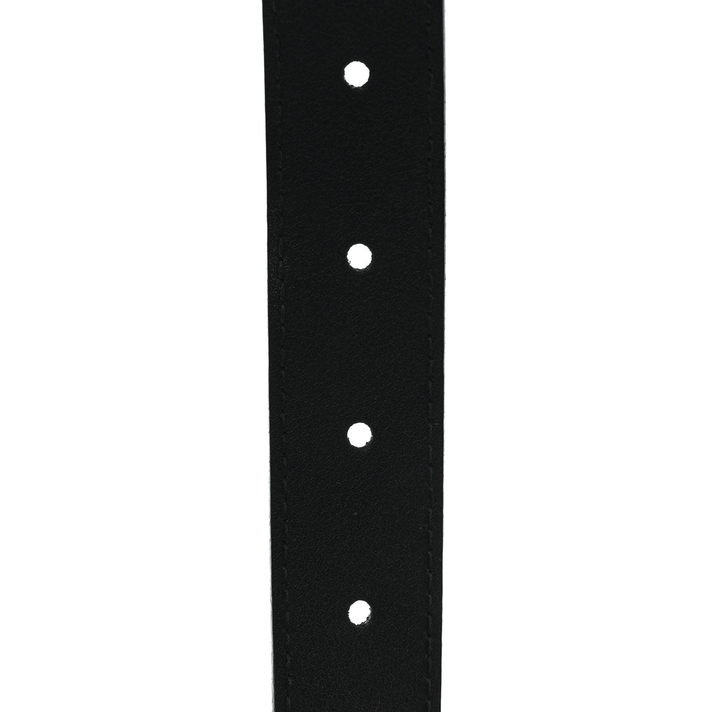 Moon Calfskin Torchon Double G 25mm Belt 80 32 Black