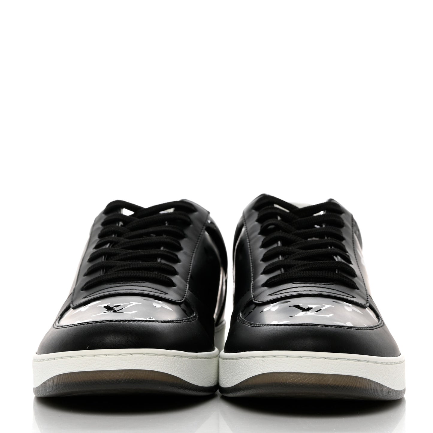 Calfskin Monogram Mens Rivoli Sneakers 9 Black
