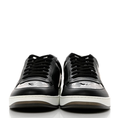 Louis Vuitton Calfskin Monogram Mens Rivoli Sneakers 9 Black 2 of 9