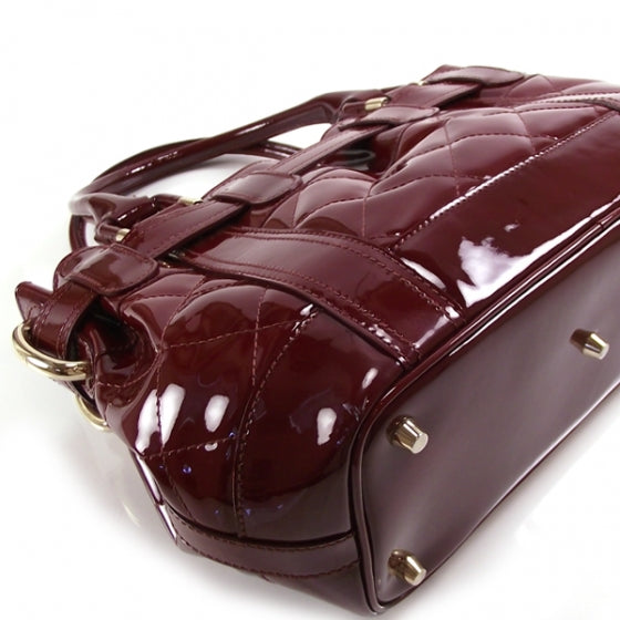 Burberry Patent Quilted Belt Bag Burgundy 4 of 9