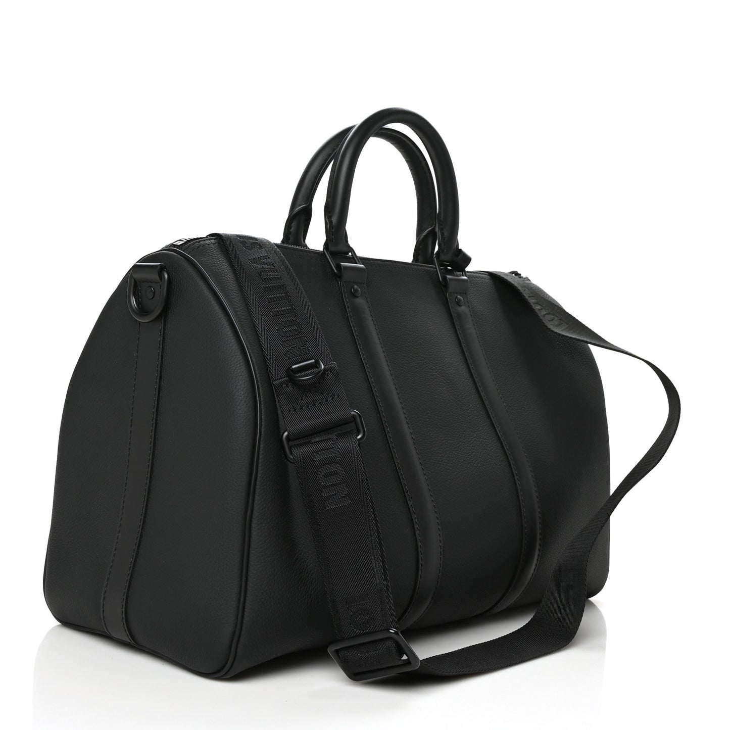 Grained Calfskin Aerogram Keepall Bandouliere 40 Black