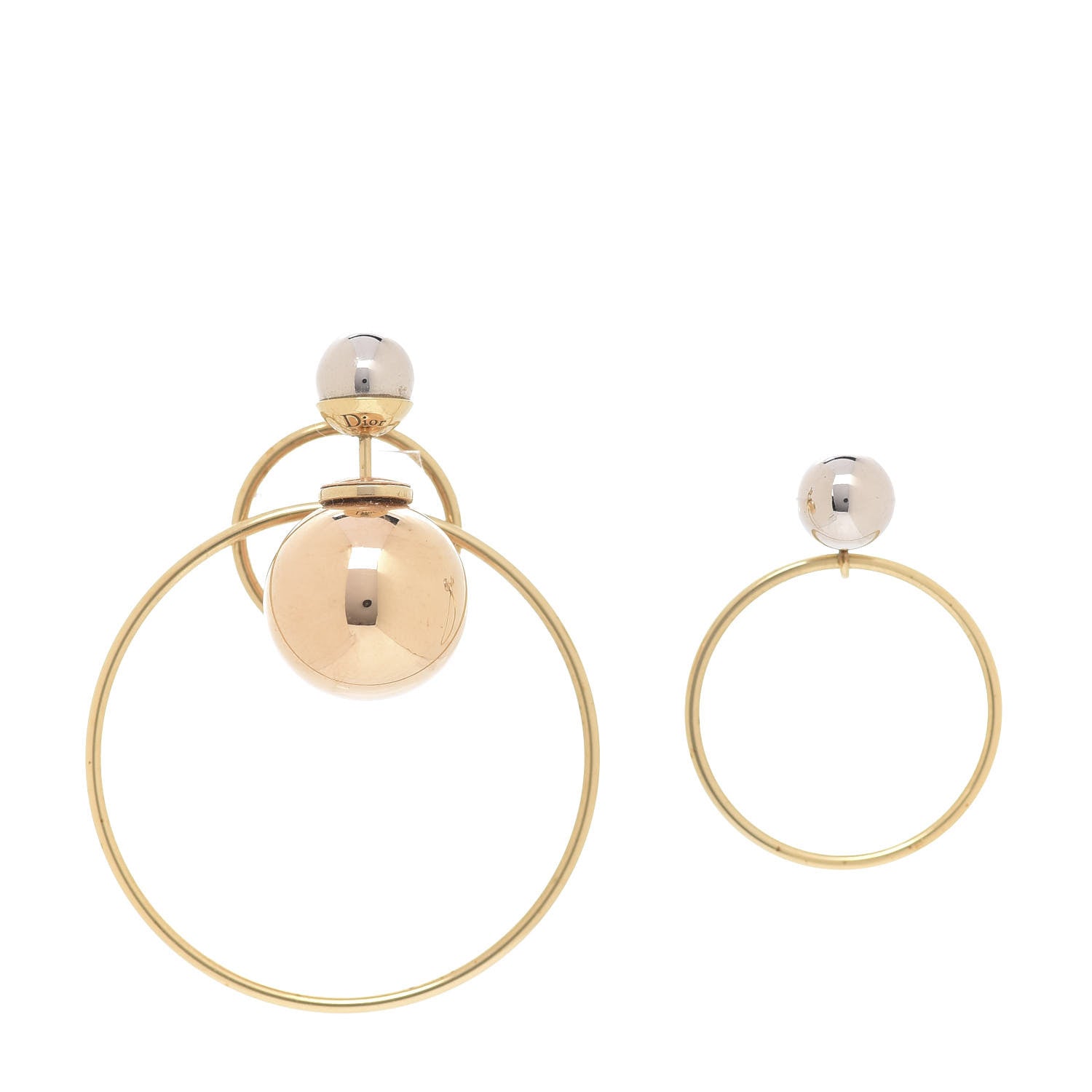 Christian Dior Pearl Mise En Dior Tribal Hoop Earrings 1 of 4