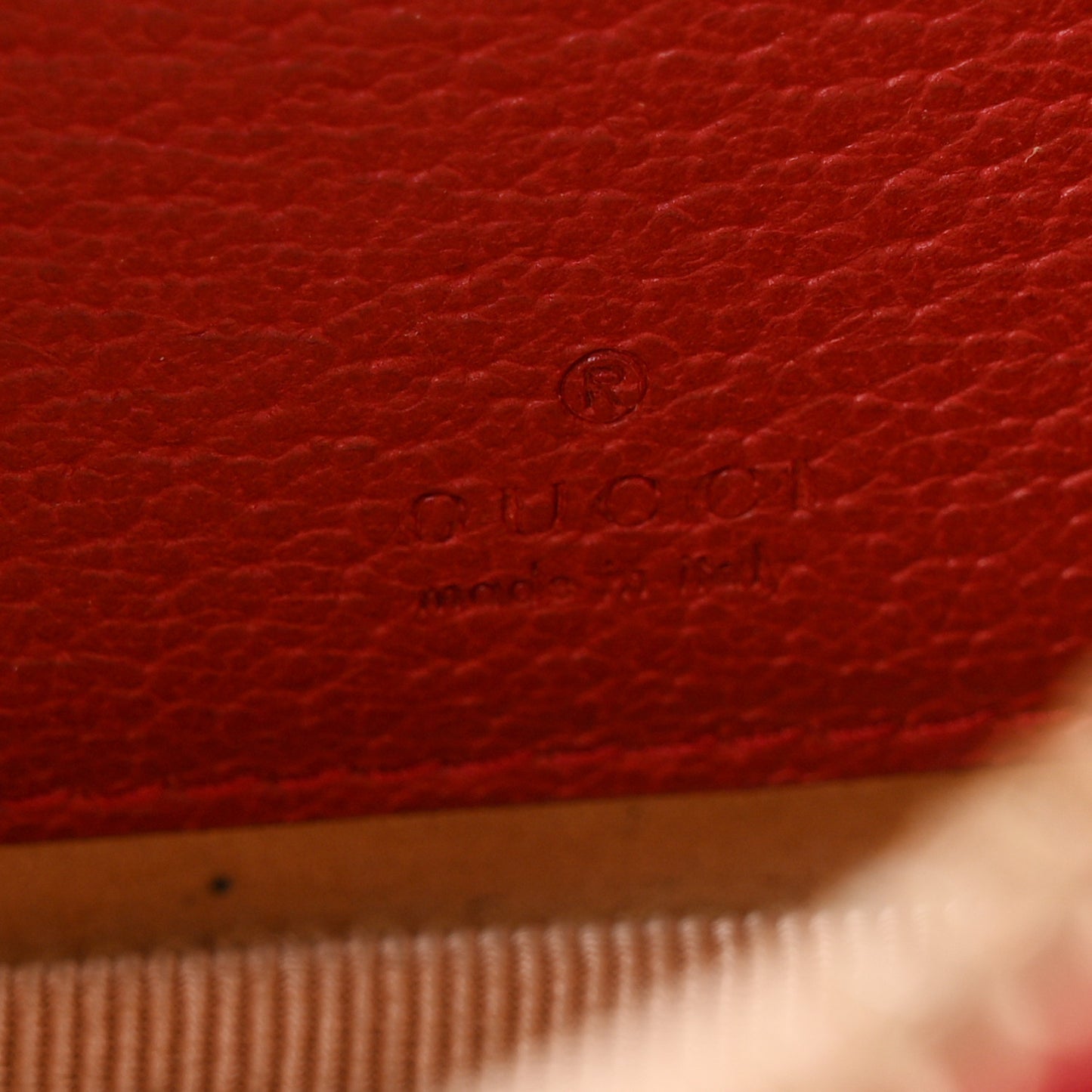GG Supreme Monogram Flora Web Ophidia Wristlet Bag Red