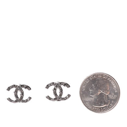 Chanel Ruthenium Crystal CC Earrings 2 of 5