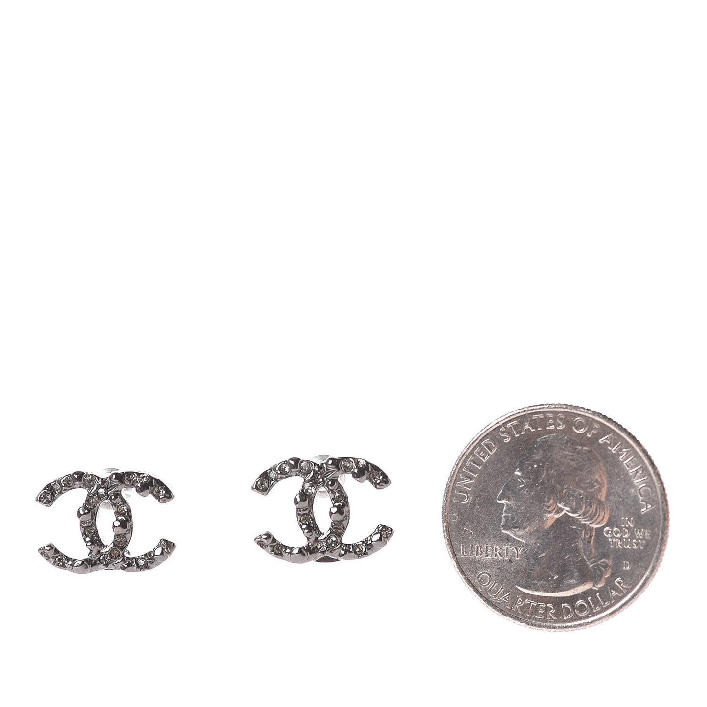 Ruthenium Crystal CC Earrings