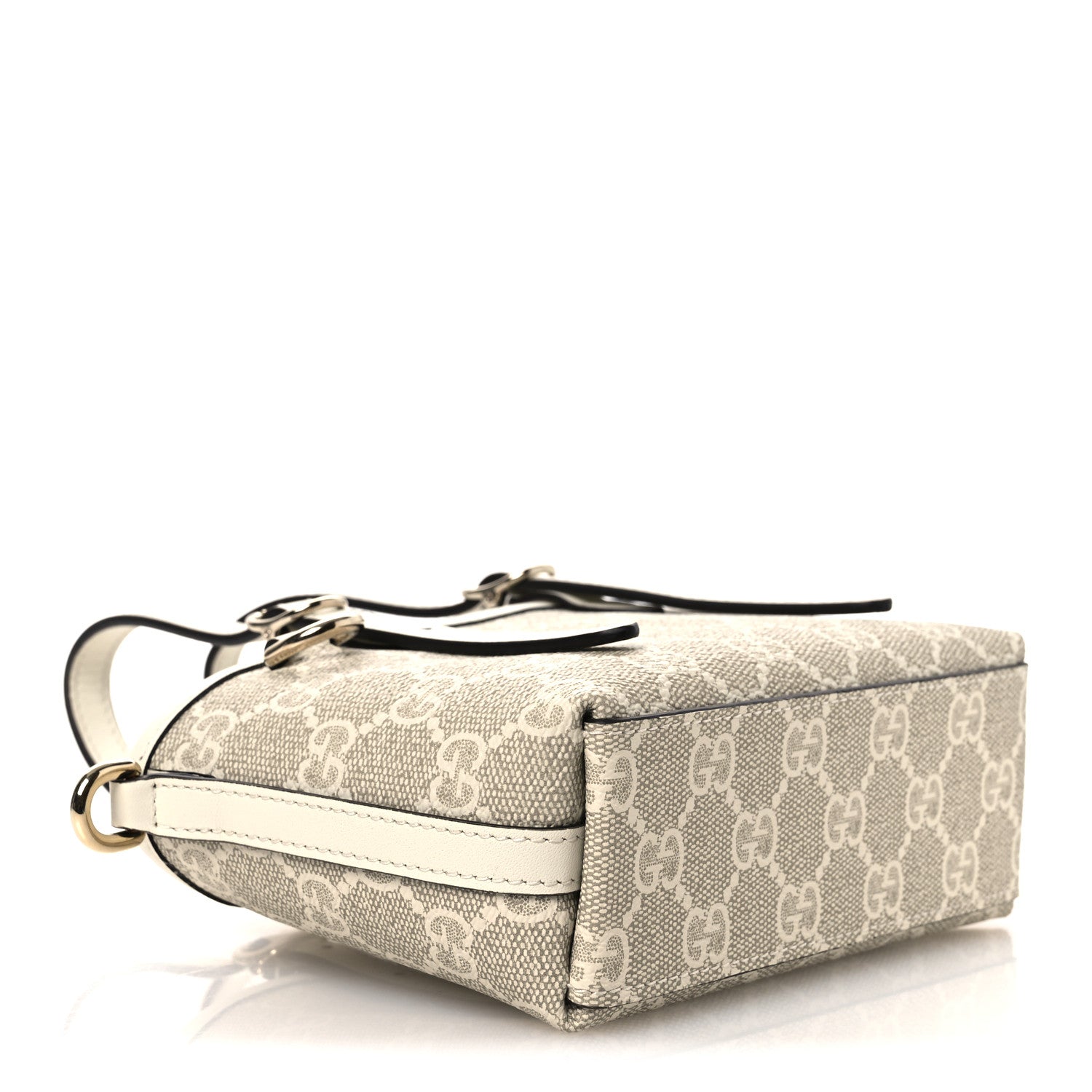 Gucci GG Supreme Monogram Emblem Mini Bag Beige Mystic White 4 of 10