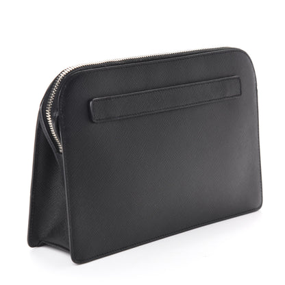 Prada Saffiano Travel Wristlet Clutch Black 3 of 11