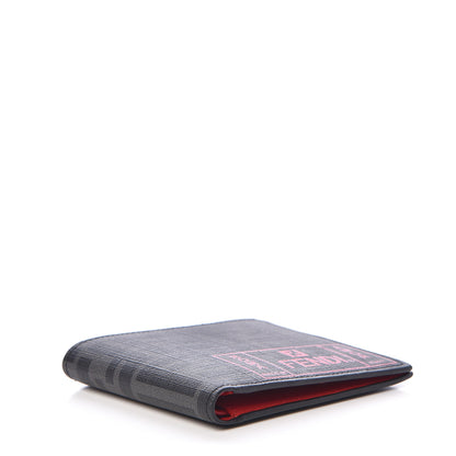 Fendi Glazed Fabric FF 1974 Roma Amor Bi-Fold Wallet Black Rosso 4 of 7