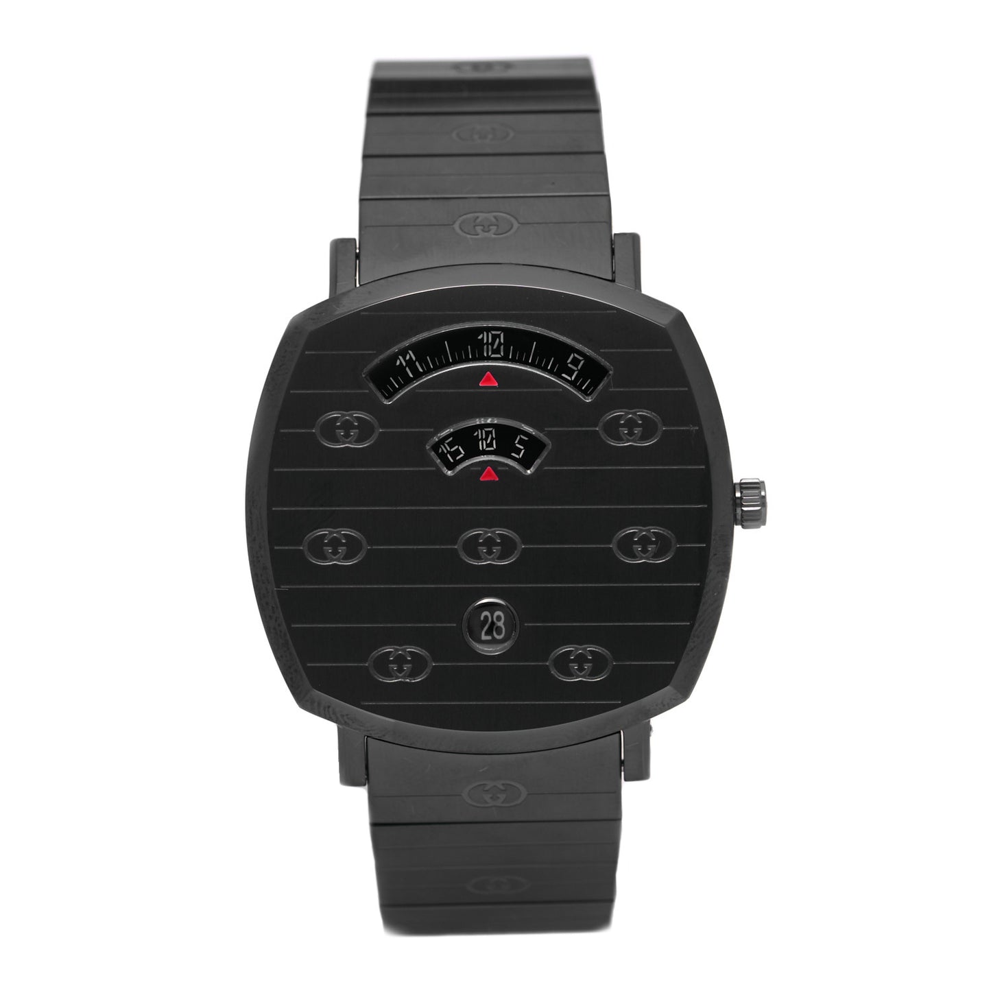 PVD Stainless Steel 38mm Grip Quartz Watch Black