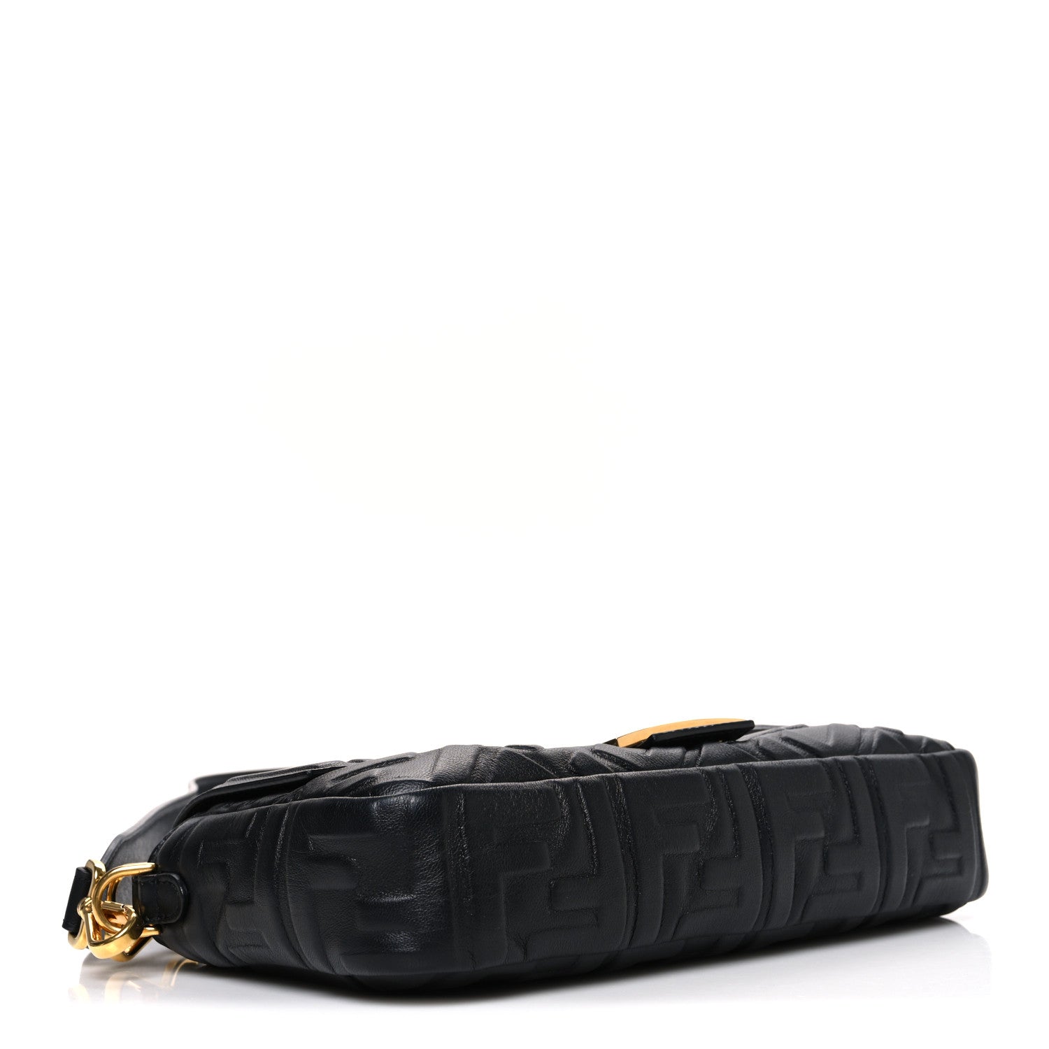 Fendi Nappa FF 1974 Embossed Baguette Black 4 of 10