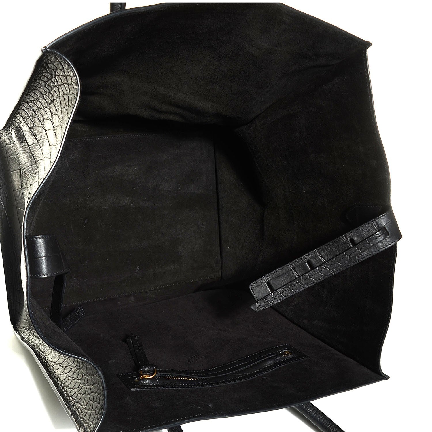 Celine Crocodile Embossed Large Phantom Luggage Black 5 of 7