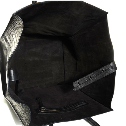 Celine Crocodile Embossed Large Phantom Luggage Black 5 of 7