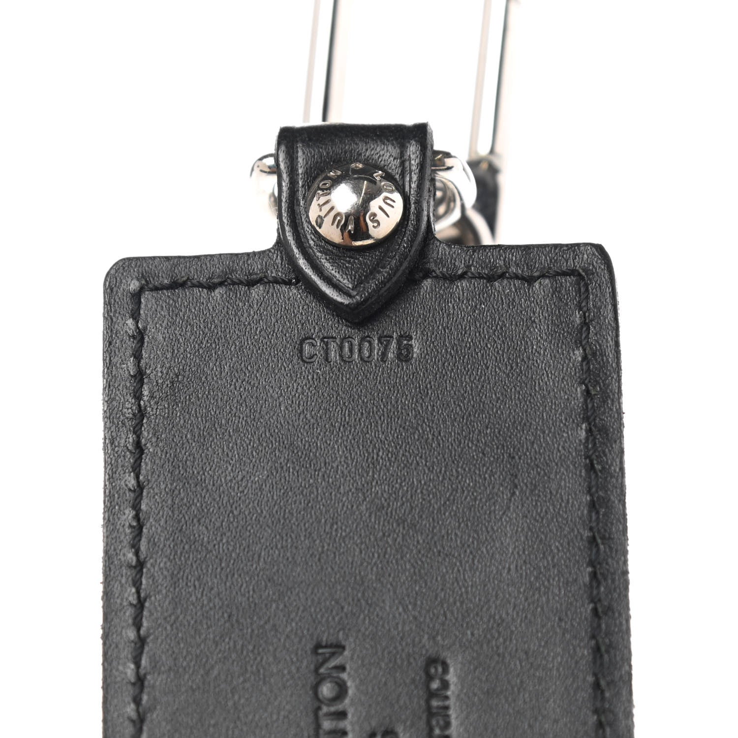Louis Vuitton Calfskin Porte Clefs Fortune Key Chain Black 4 of 5