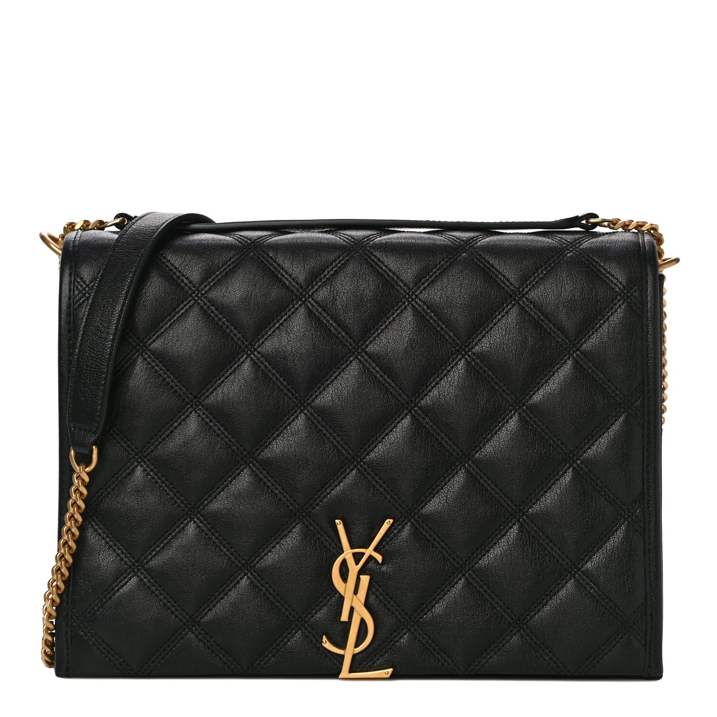 Lambskin Quilted Small Becky Chain Bag Black
