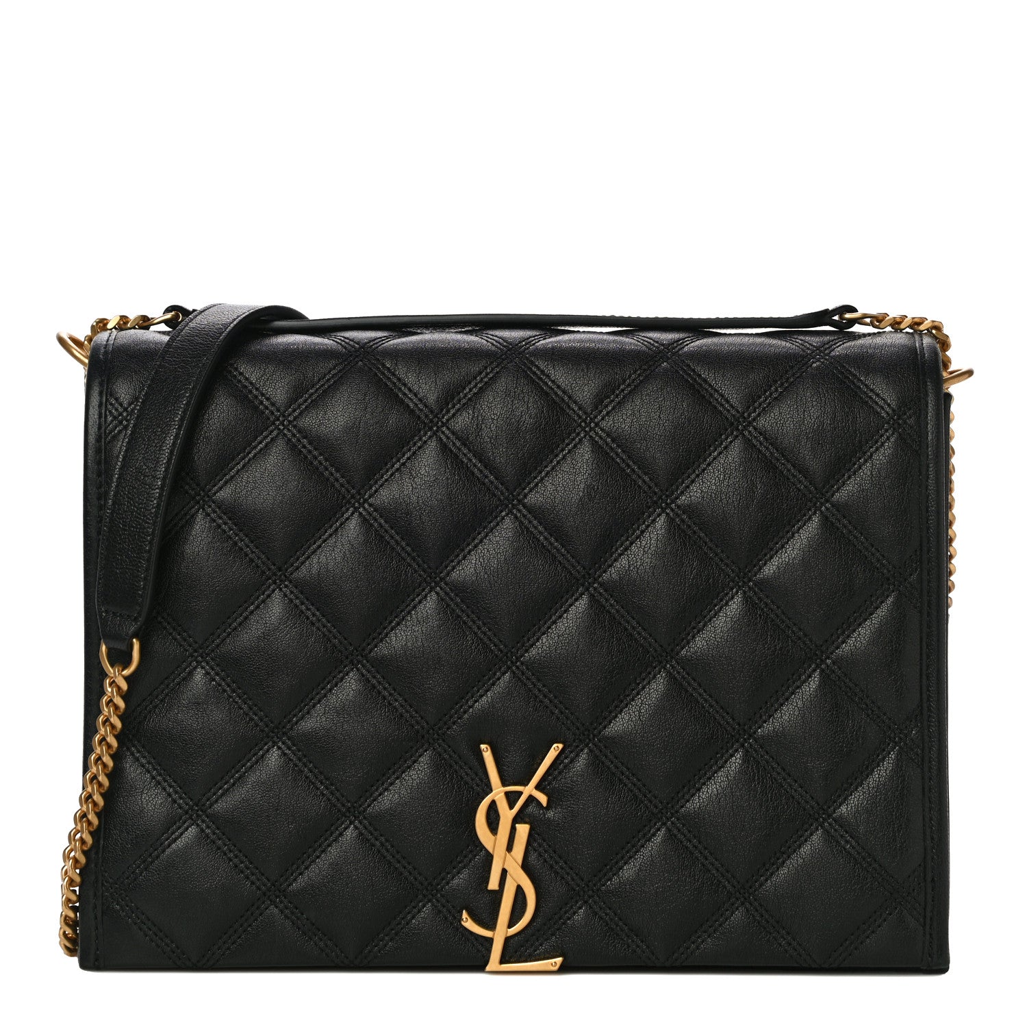 Saint Laurent Lambskin Quilted Small Becky Chain Bag Black 1 of 11