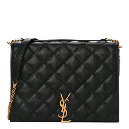 Saint Laurent Lambskin Quilted Small Becky Chain Bag Black 1 of 11