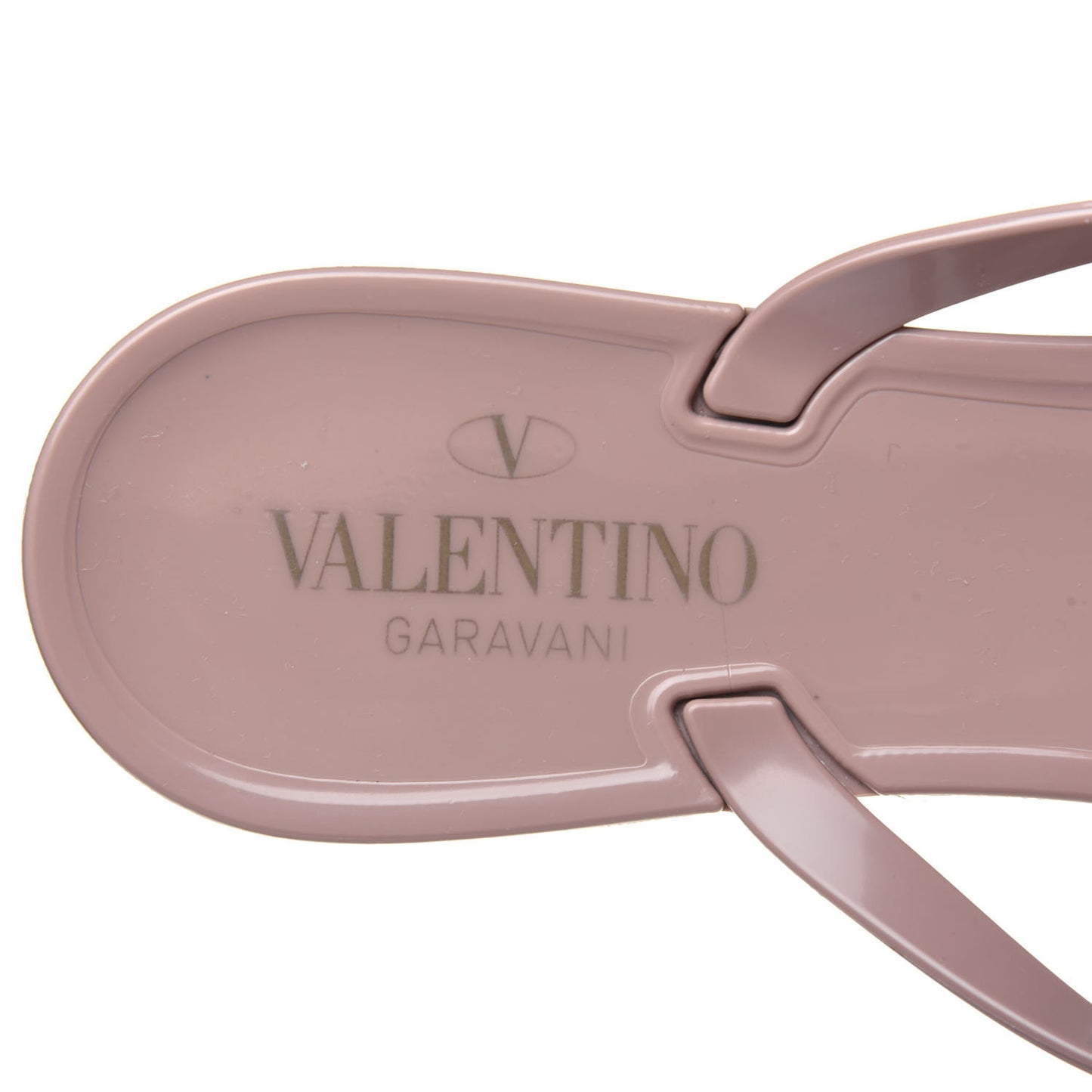 PVC Jelly Rockstud Bow Thong Sandals 40 Poudre