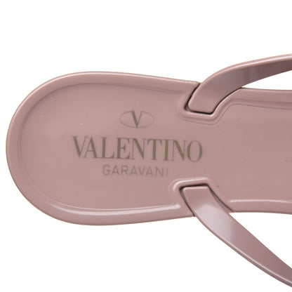 Valentino Garavani PVC Jelly Rockstud Bow Thong Sandals 40 Poudre 7 of 8