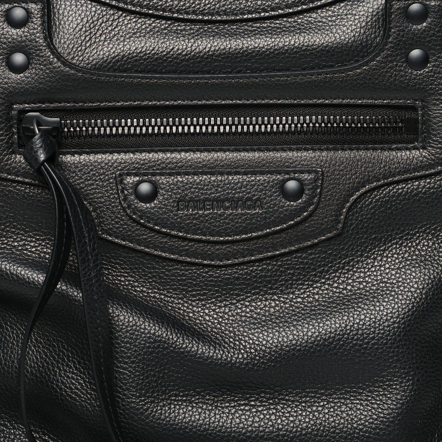 Balenciaga Grained Calfskin Neo Classic Black Hardware Medium City Black 8 of 10