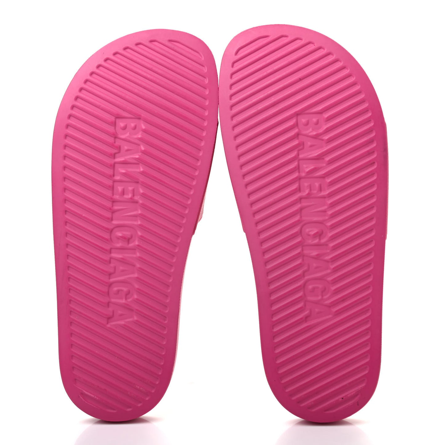 Rubber Allover Logo Womens Pool Slide Sandals 37 Pink Black