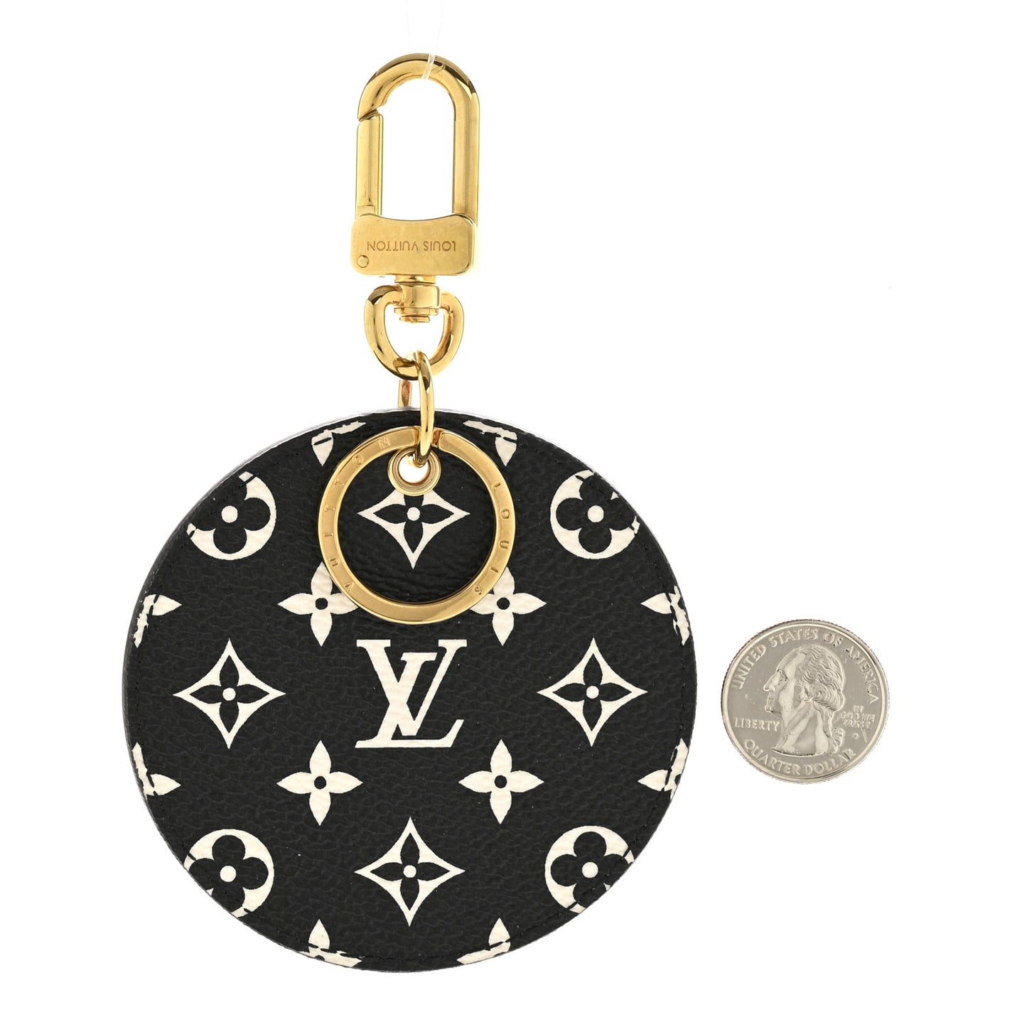 Monogram Giant Crafty Illustre Bag Charm Key Ring Creme Rouge Black