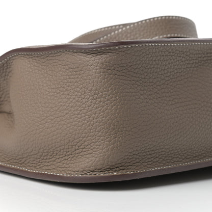 Hermes Taurillon Clemence Halzan 31 GM Etoupe 8 of 9