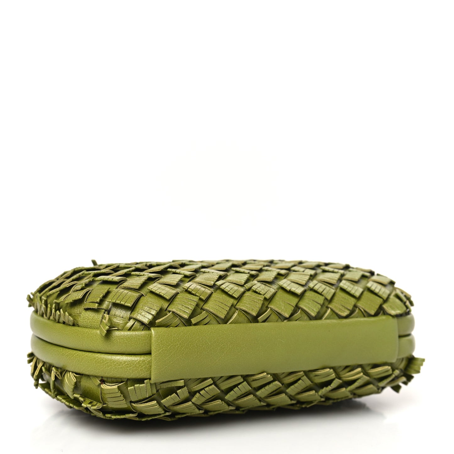 Nappa Fringe Intrecciato Knot Clutch Assenzio