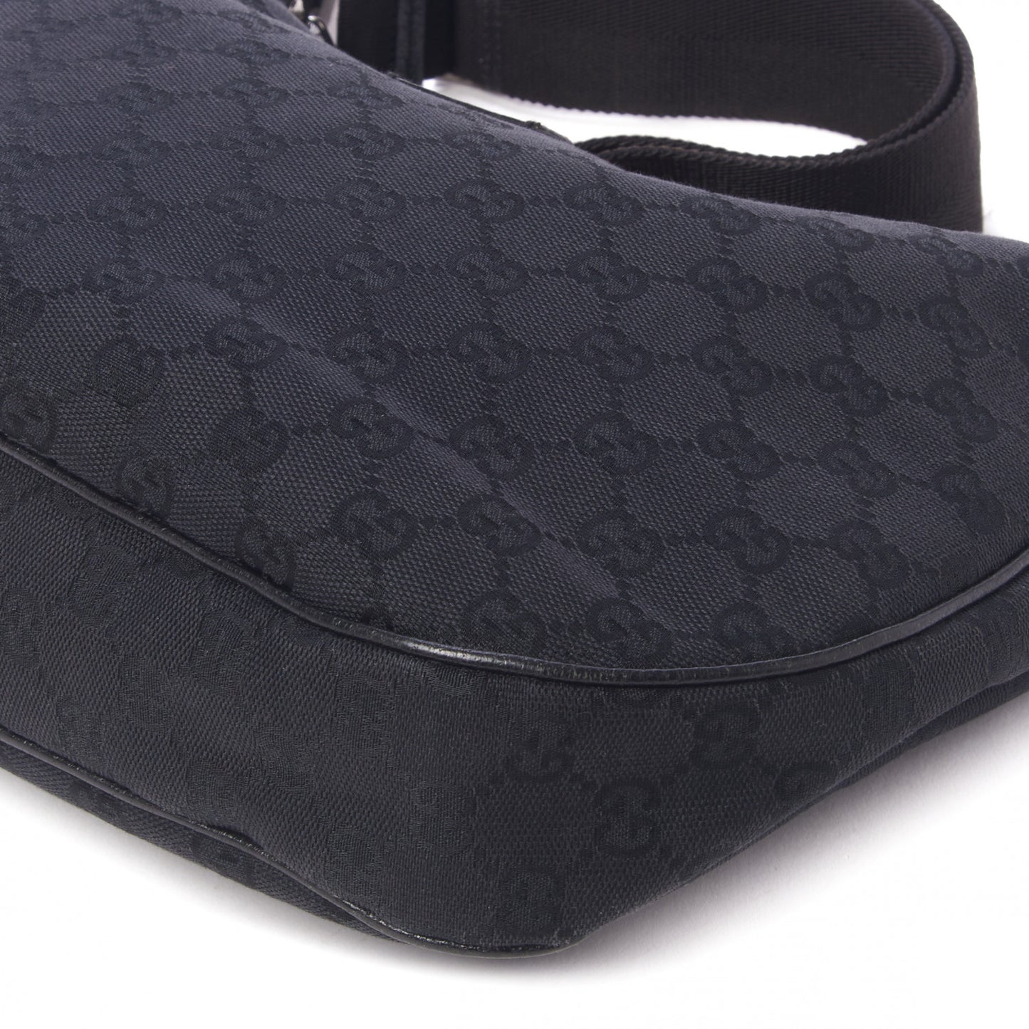 Monogram Medium Half Moon Hobo Black