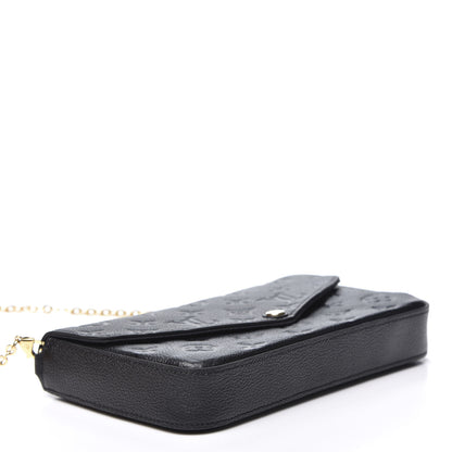 Louis Vuitton Empreinte Pochette Felicie Chain Wallet Black 3 of 12